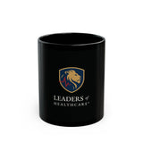 Leaders of Healthcare Black Coffee Mug — Lion Crest Logo Ceramic 11oz/15oz